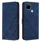 For Realme C21Y Crossbody 3D Embossed Flip Leather Phone Case(Blue) - 2