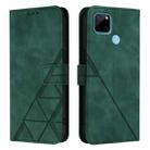 For Realme C21Y Crossbody 3D Embossed Flip Leather Phone Case(Green) - 2