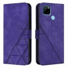 For Realme C21Y Crossbody 3D Embossed Flip Leather Phone Case(Purple) - 2