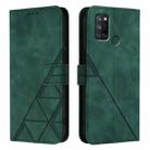 For Realme C17 / 7i Crossbody 3D Embossed Flip Leather Phone Case(Green) - 2