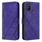 For Realme C17 / 7i Crossbody 3D Embossed Flip Leather Phone Case(Purple) - 2