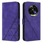 For Realme 13 Pro / 13 Pro+ 5G Crossbody 3D Embossed Flip Leather Phone Case(Purple) - 2
