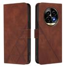 For Realme 13 Pro / 13 Pro+ 5G Crossbody 3D Embossed Flip Leather Phone Case(Brown) - 2