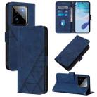 For Realme GT7 Pro 5G Crossbody 3D Embossed Flip Leather Phone Case(Blue) - 1