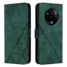 For Realme 14 Pro Crossbody 3D Embossed Flip Leather Phone Case(Green) - 2
