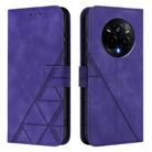 For Realme 14 Pro Crossbody 3D Embossed Flip Leather Phone Case(Purple) - 2