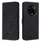 For Realme 14 Pro+ Crossbody 3D Embossed Flip Leather Phone Case(Black) - 2