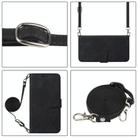 For Realme 14 Pro+ Crossbody 3D Embossed Flip Leather Phone Case(Black) - 3