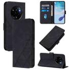 For Realme Narzo 80 Pro Crossbody 3D Embossed Flip Leather Phone Case(Black) - 1