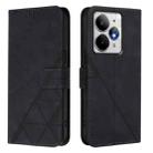 For Realme Neo7 Turbo 5G Crossbody 3D Embossed Flip Leather Phone Case(Black) - 2