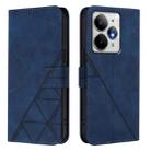 For Realme Neo7 Turbo 5G Crossbody 3D Embossed Flip Leather Phone Case(Blue) - 2
