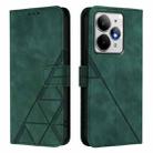 For Realme Neo7 Turbo 5G Crossbody 3D Embossed Flip Leather Phone Case(Green) - 2