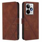 For Realme Neo7 Turbo 5G Crossbody 3D Embossed Flip Leather Phone Case(Brown) - 2