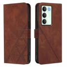 For Realme V70 5G / C75 5G Crossbody 3D Embossed Flip Leather Phone Case(Brown) - 2