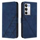For Realme C71 4G Global Crossbody 3D Embossed Flip Leather Phone Case(Blue) - 2