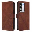 For Realme C71 4G Global Crossbody 3D Embossed Flip Leather Phone Case(Brown) - 2