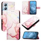 For Blackview A52 PT003 Marble Pattern Flip Leather Phone Case(Rose Gold) - 1