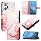 For Blackview A53 PT003 Marble Pattern Flip Leather Phone Case(Rose Gold) - 1