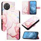 For Blackview Shark 8 PT003 Marble Pattern Flip Leather Phone Case(Rose Gold) - 1