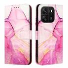 For Blackview Wave 6C PT003 Marble Pattern Flip Leather Phone Case(Pink Purple Gold) - 2