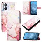 For Blackview Color 8 PT003 Marble Pattern Flip Leather Phone Case(Rose Gold) - 1