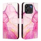 For Blackview Oscal Flat 1C PT003 Marble Pattern Flip Leather Phone Case(Pink Purple Gold) - 2
