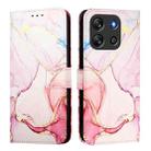 For Blackview Oscal Flat 1C PT003 Marble Pattern Flip Leather Phone Case(Rose Gold) - 2
