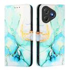 For Blackview Oscal Flat 2 / 2C PT003 Marble Pattern Flip Leather Phone Case(Green) - 2