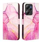 For Blackview Oscal Tiger 13 PT003 Marble Pattern Flip Leather Phone Case(Pink Purple Gold) - 2