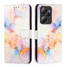 For Blackview Oscal Tiger 13 PT003 Marble Pattern Flip Leather Phone Case(Galaxy Marble White) - 2