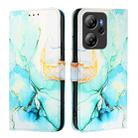 For Blackview Oscal Tiger 13 PT003 Marble Pattern Flip Leather Phone Case(Green) - 2