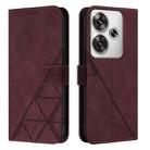 For Xiaomi Poco F6 Crossbody 3D Embossed Flip Leather Phone Case(Wine Red) - 2