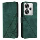 For Xiaomi Poco F6 Crossbody 3D Embossed Flip Leather Phone Case(Green) - 2