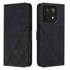 For Xiaomi 14T Pro Crossbody 3D Embossed Flip Leather Phone Case(Black) - 2