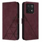 For Xiaomi 14T Pro Crossbody 3D Embossed Flip Leather Phone Case(Wine Red) - 2