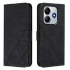 For Xiaomi Poco M7 Pro 5G Global Crossbody 3D Embossed Flip Leather Phone Case(Black) - 2