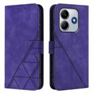 For Xiaomi Poco M7 Pro 5G Global Crossbody 3D Embossed Flip Leather Phone Case(Purple) - 2