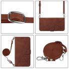 For Xiaomi Poco M7 Pro 5G Global Crossbody 3D Embossed Flip Leather Phone Case(Brown) - 3
