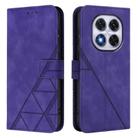 For Xiaomi Poco X7 Crossbody 3D Embossed Flip Leather Phone Case(Purple) - 2