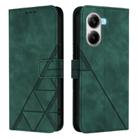 For Xiaomi Poco X7 Pro Crossbody 3D Embossed Flip Leather Phone Case(Green) - 2