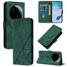 For Xiaomi 15 Ultra Crossbody 3D Embossed Flip Leather Phone Case(Green) - 1