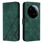 For Xiaomi 15 Ultra Crossbody 3D Embossed Flip Leather Phone Case(Green) - 2