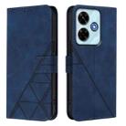 For Xiaomi Poco M6 4G / M6 Plus Crossbody 3D Embossed Flip Leather Phone Case(Blue) - 2