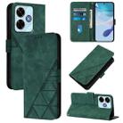 For Xiaomi Poco M6 4G / M6 Plus Crossbody 3D Embossed Flip Leather Phone Case(Green) - 1