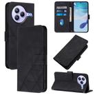 For Xiaomi Civi 5 Pro Crossbody 3D Embossed Flip Leather Phone Case(Black) - 1
