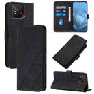 For Asus ROG Phone 8 Crossbody 3D Embossed Flip Leather Phone Case(Black) - 1