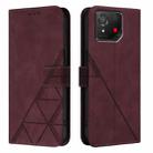 For Asus ROG Phone 8 Crossbody 3D Embossed Flip Leather Phone Case(Wine Red) - 2