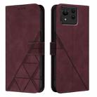 For Asus Zenfone 11 Ultra Crossbody 3D Embossed Flip Leather Phone Case(Wine Red) - 2