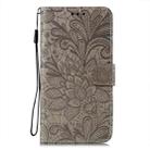 For Motorola Edge 40 Lace Flower Embossing Flip Leather Phone Case(Grey) - 3