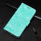 For Motorola Edge 40 Lace Flower Embossing Flip Leather Phone Case(Green) - 2
